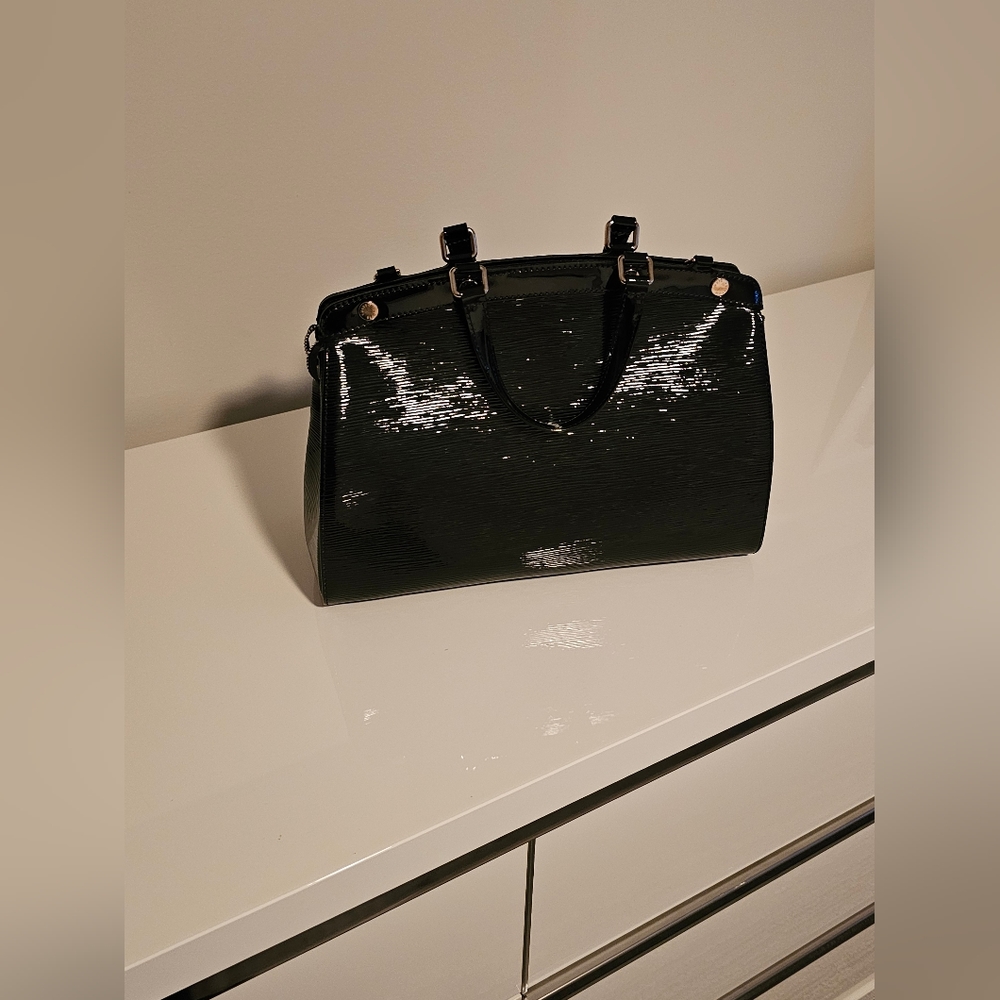 Louis Vuitton Black Patent Leather Brea Satchel